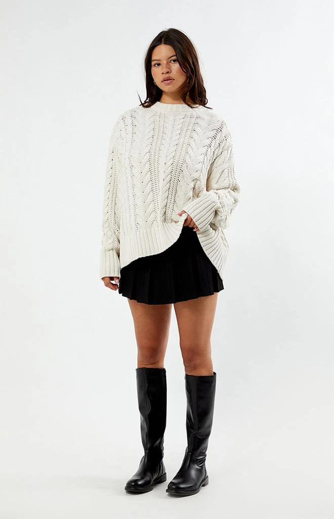LA Hearts Rory Cable Knit Sweater 4