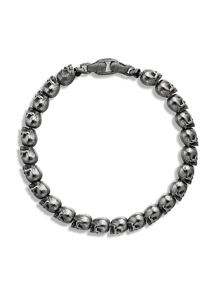 David Yurman Memento Mori Skull Bead Bracelet in Sterling Silver, 6mm 4