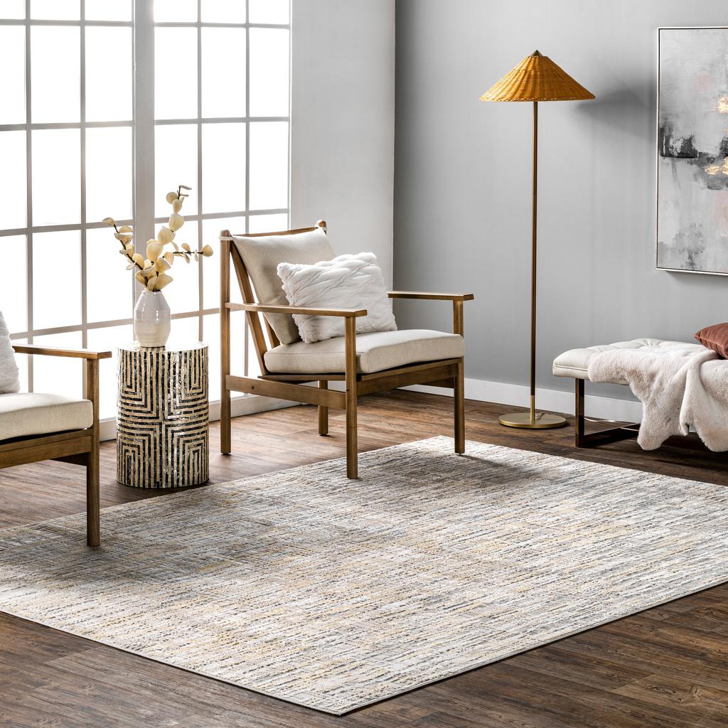 nuLOOM Emersyn Contemporary Textured Abstract Crosshatch Area Rug