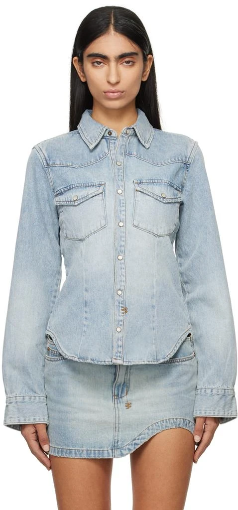 Ksubi Blue Bella Long Sleeve Paragon Denim Shirt 1