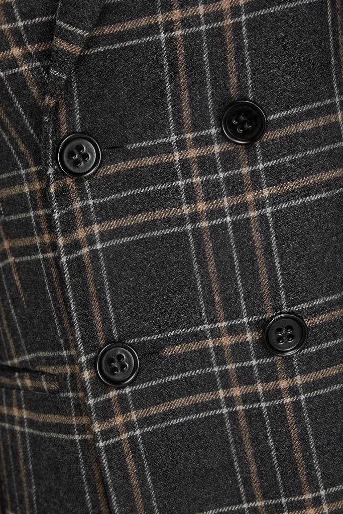 RED Valentino Double-breasted checked flannel blazer 4