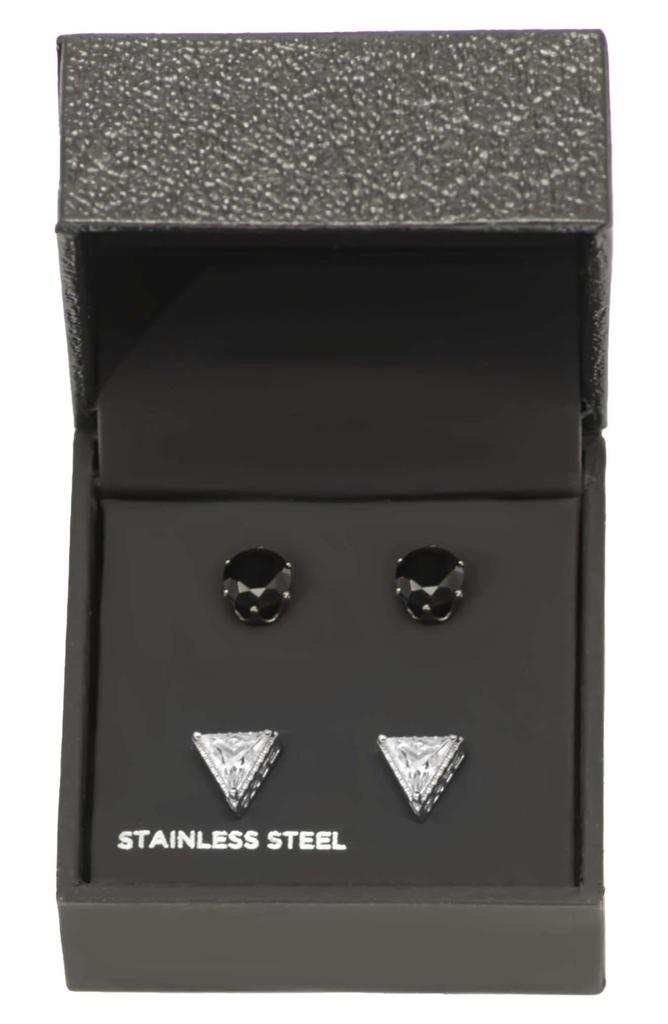 AMERICAN EXCHANGE Crystal Stud Earrings - Set of 2