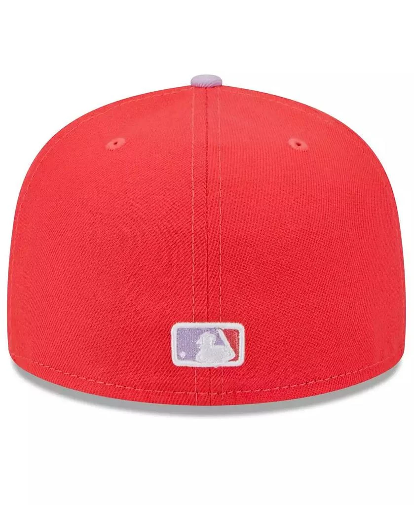 New Era Men's Red, Lavender Chicago Cubs Spring Color Two-Tone 59FIFTY Fitted Hat 4