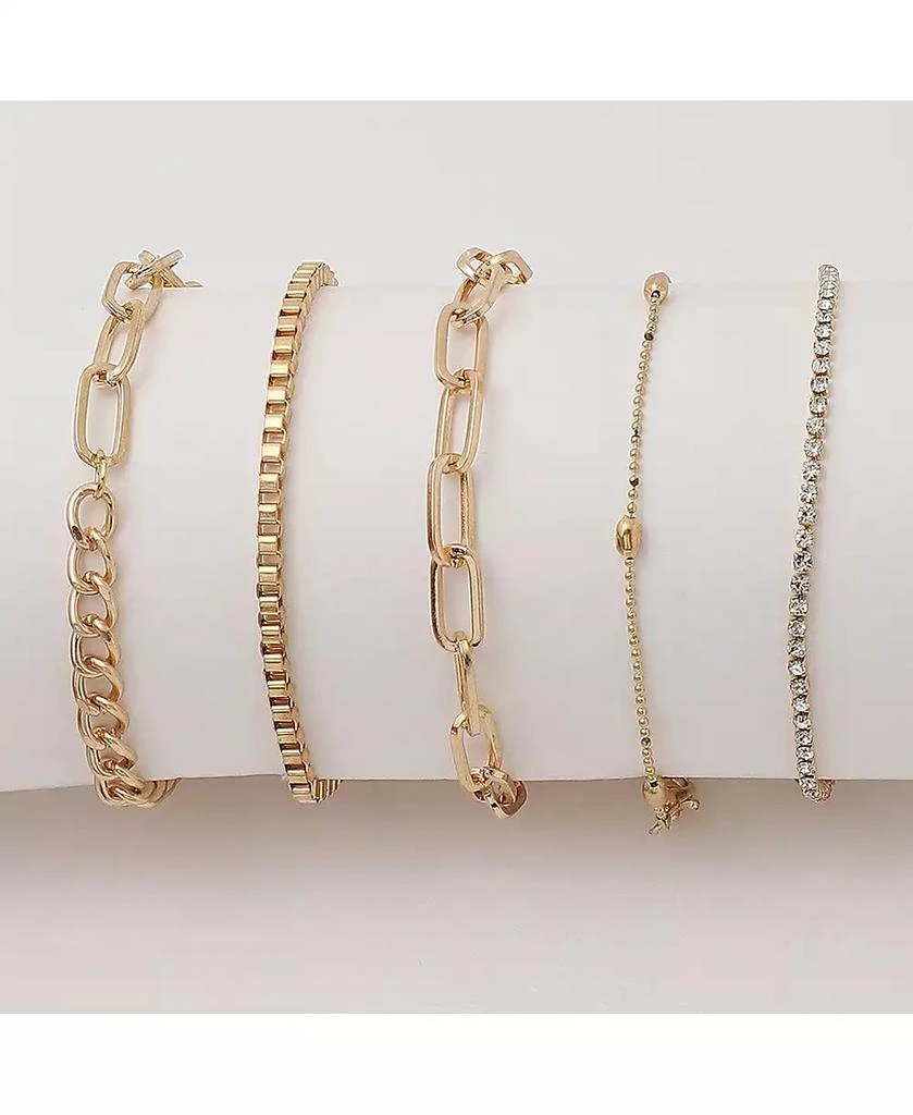 SOHI Gold-Plated Everyday Hand Bracelet Sets