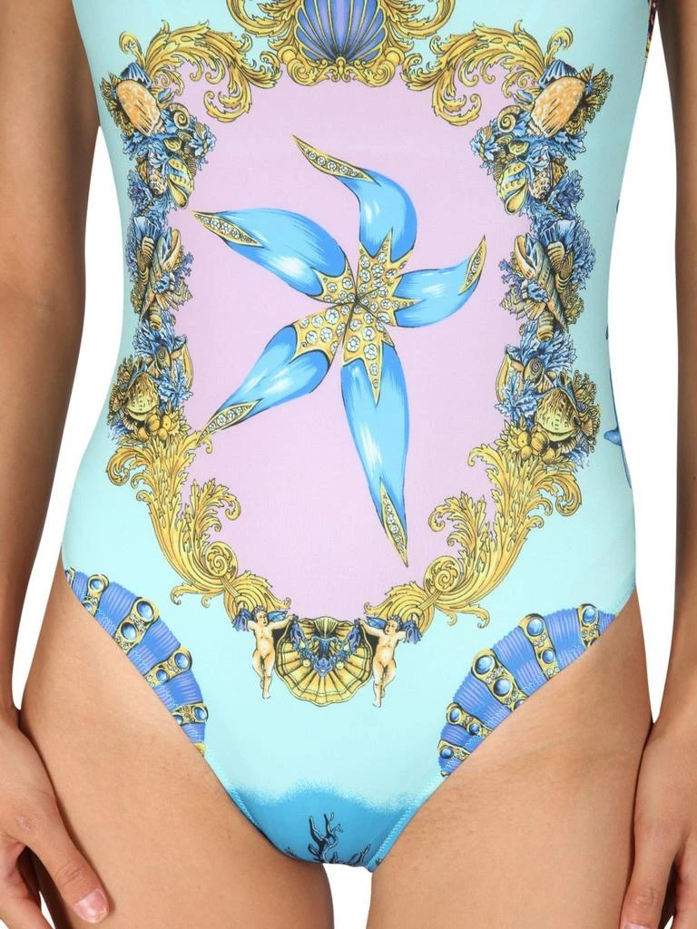 Versace Versace Allover Graphic Printed Low-Back Swimsuit 4