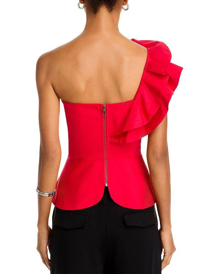 AQUA One Shoulder Peplum Top - Exclusive 3