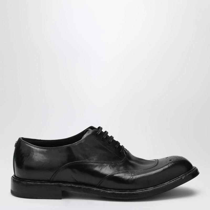 Dolce & Gabbana Washed black calfskin lace-up shoe 1