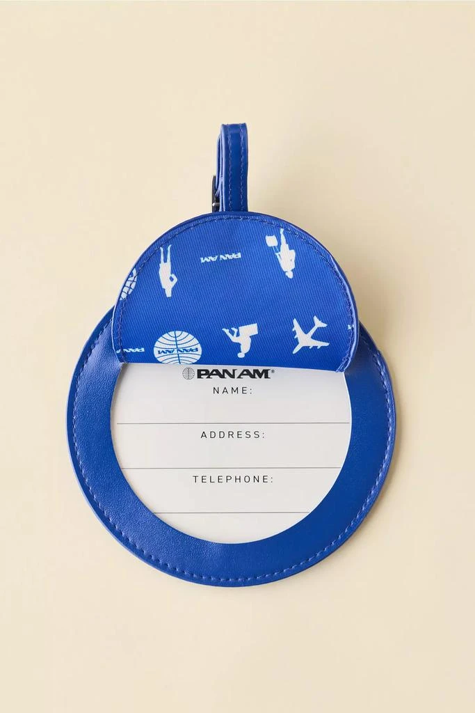 Urban Outfitters Pan Am Logo Faux Leather Luggage Tag 3