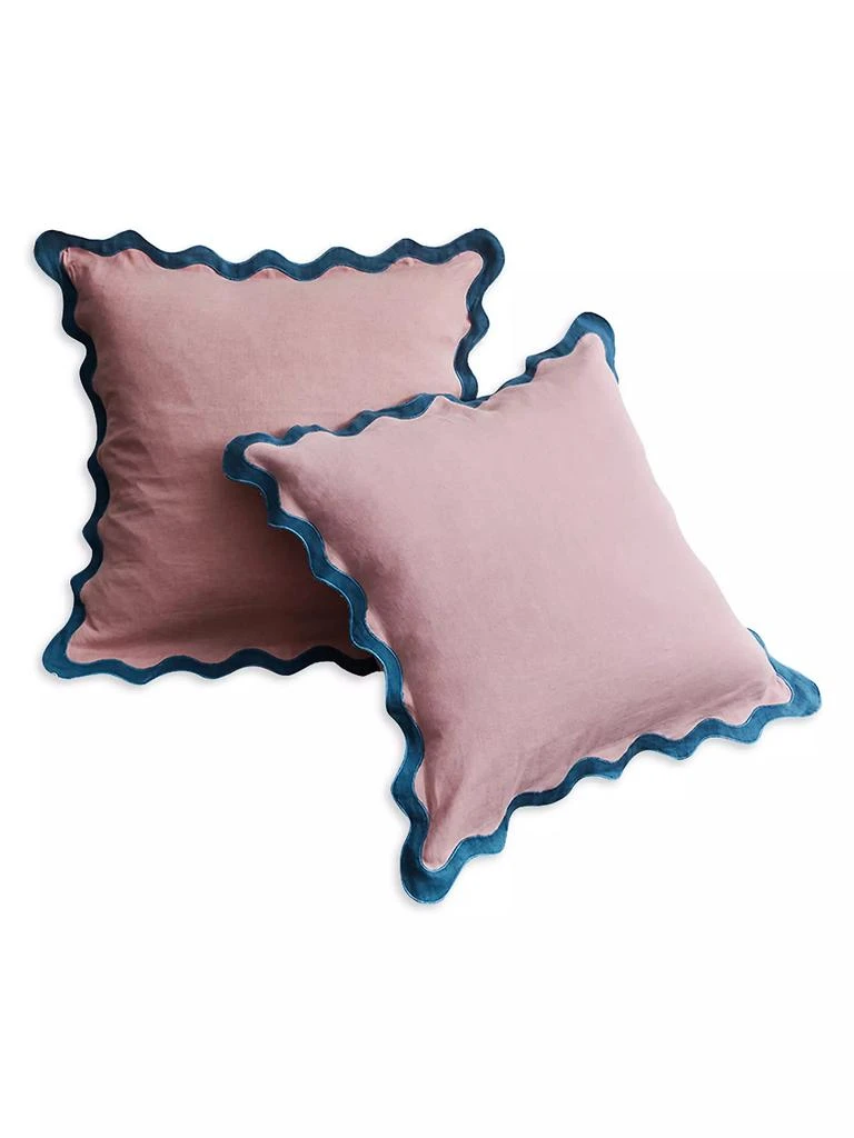 Bed Threads Scalloped European Pillowcases (Set of Two) 1