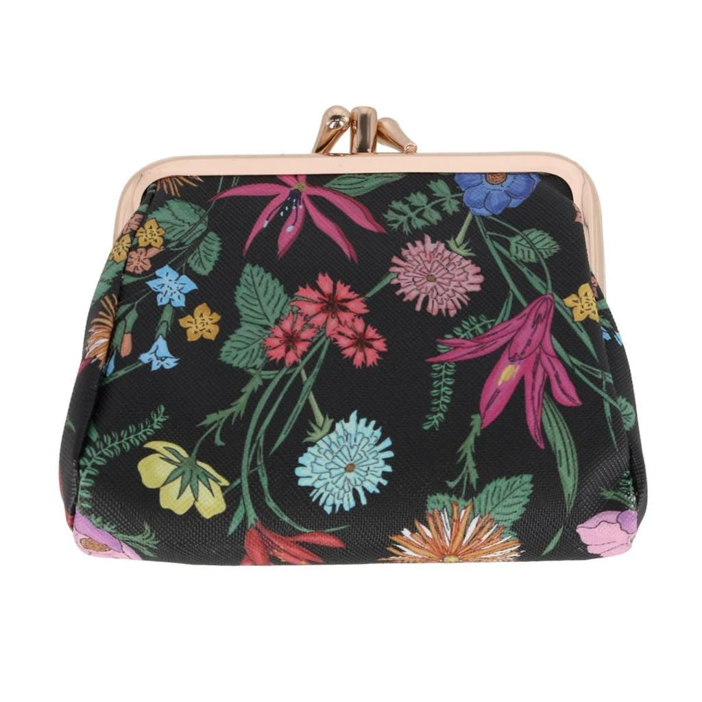 Julia Buxton Women's Vegan Leather Triple Frame Coin Purse Wallet 4