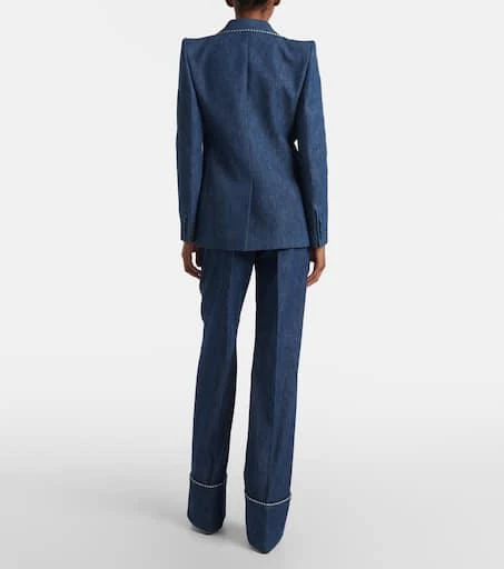 Valentino Double-breasted chambray blazer 3