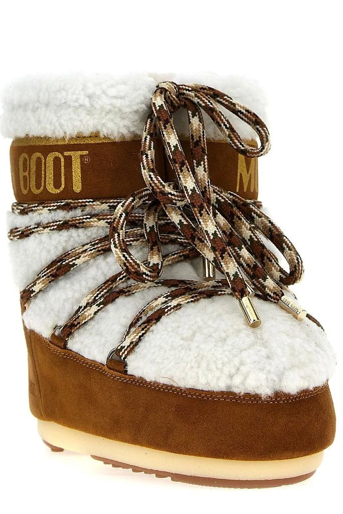 Moon Boot Moon Boot Logo Printed Shearling Lace-Up Boots 2