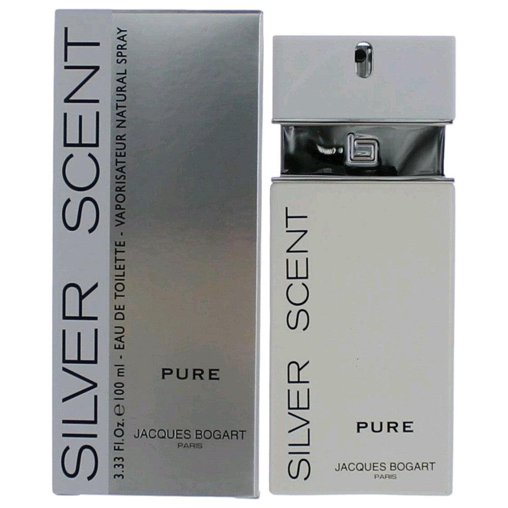 JACQUES BOGART 2pcs Silver Scent Pure by , 3.4 oz Eau De Toilette Spray for Men