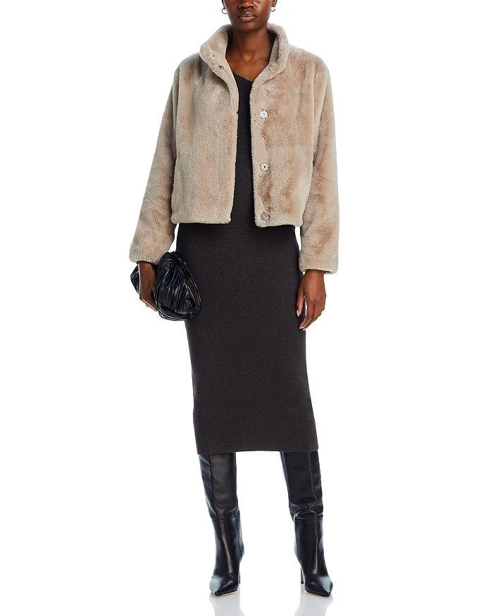 Velvet by Graham & Spencer Faux Fur Snap Front Jacket 2