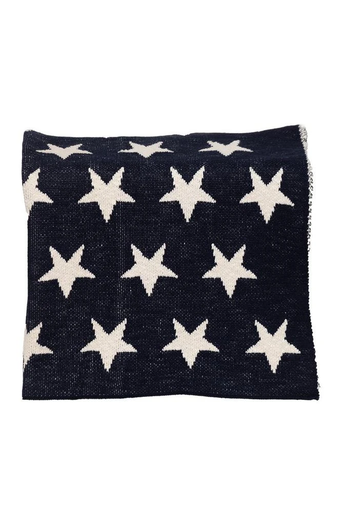 PARKLAND COLLECTION Starry Starry Night Transitional Navy Blue Knitted 32" x 40" Baby Blanket