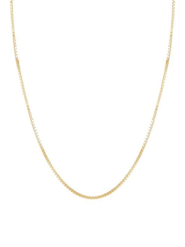 Saks Fifth Avenue 14K Yellow Gold Box 16'' Chain Necklace 1