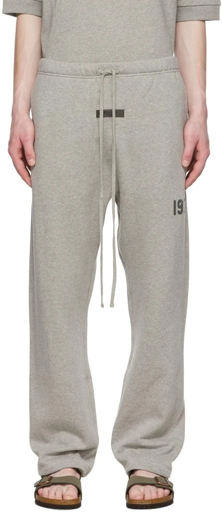 Essentials Gray Cotton Lounge Pants 1