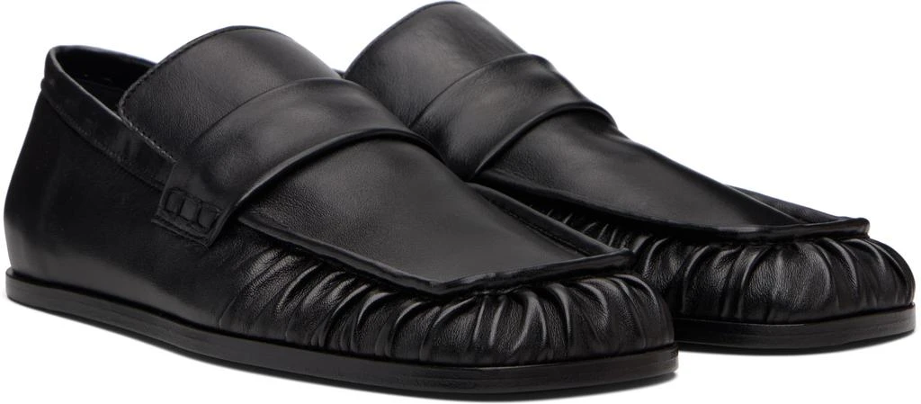 Jil Sander Black Square Toe Loafers 4