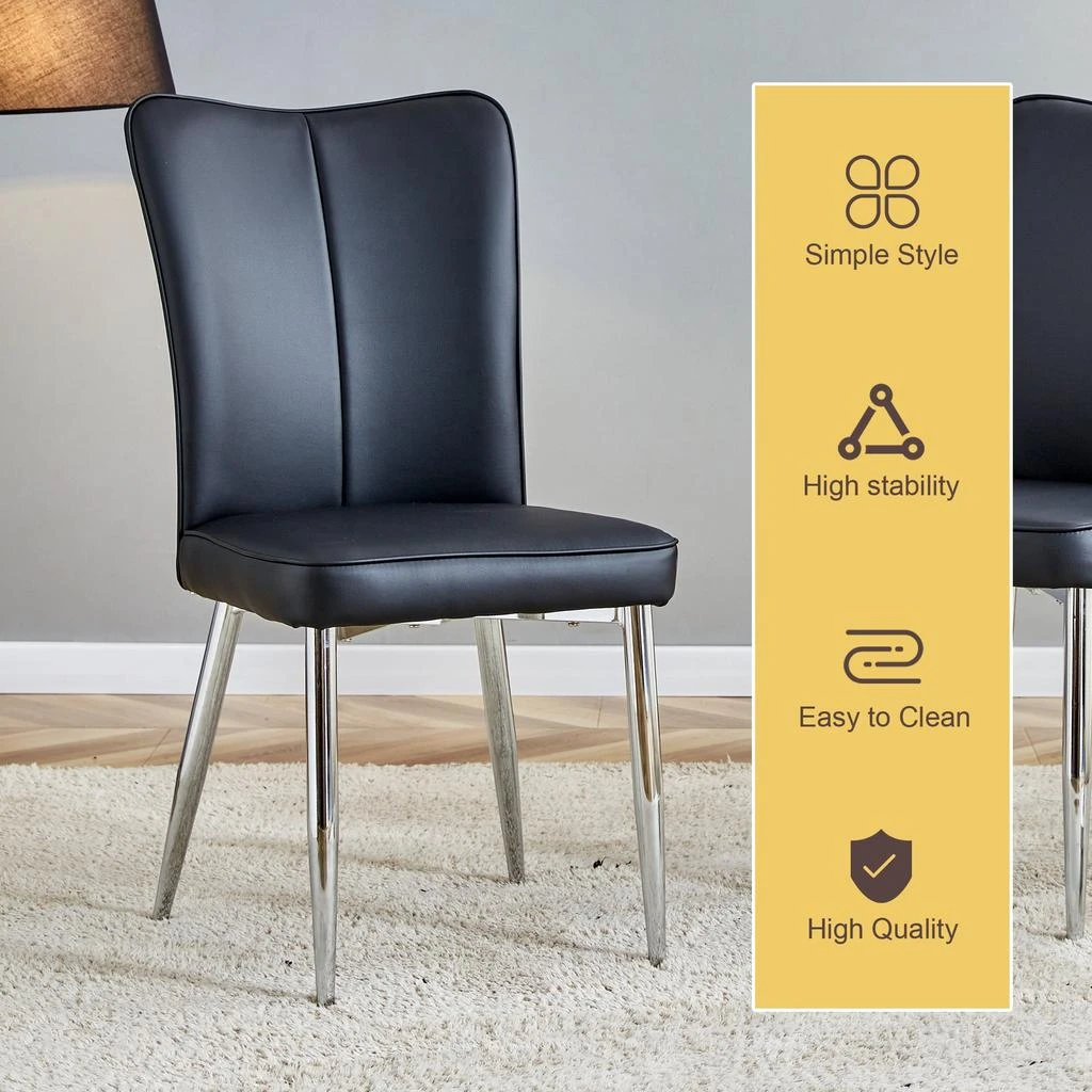 Streamdale Furniture Streamdale Luxurious Pandora Table
6 PU Chairs 3