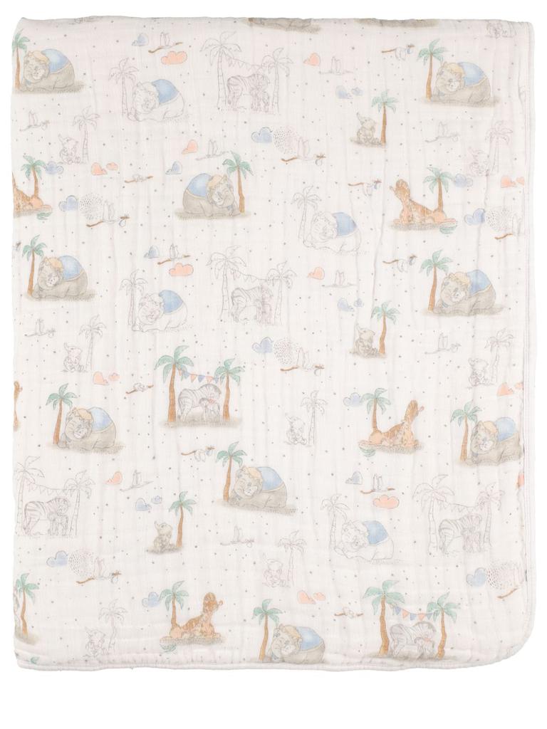 ADEN + ANAIS Dumbo Print Cotton Muslin Blanket