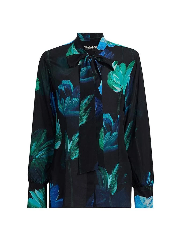 Chiara Boni Reni Silk Printed Chiffon Blouse