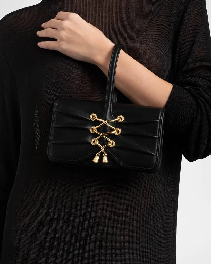 Alexis Bittar Lace-Up Leather Wristlet 6
