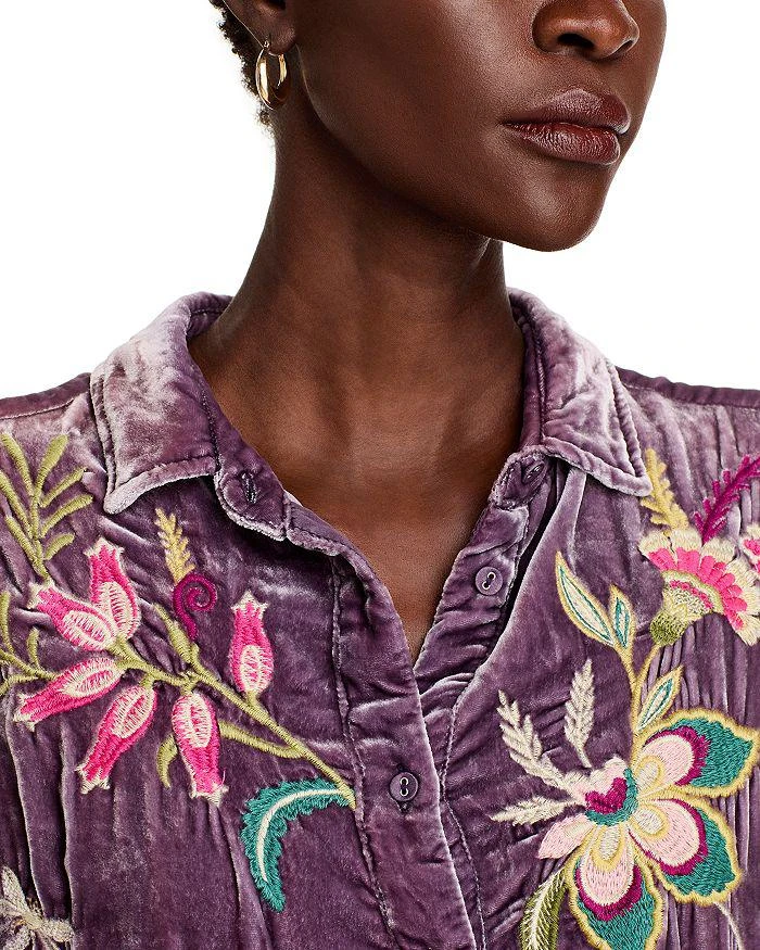Johnny Was Embroidered Velvet Shirt 5