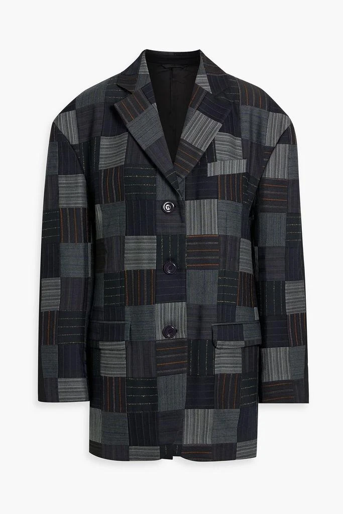 Acne Studios Oversized patchwork tweed blazer 1