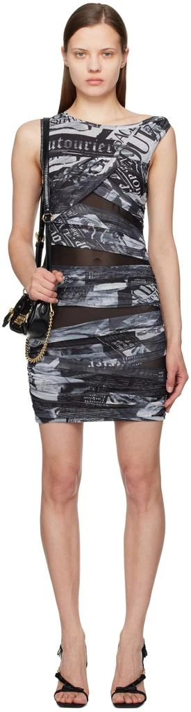 Versace Black & White Magazine Minidress 1