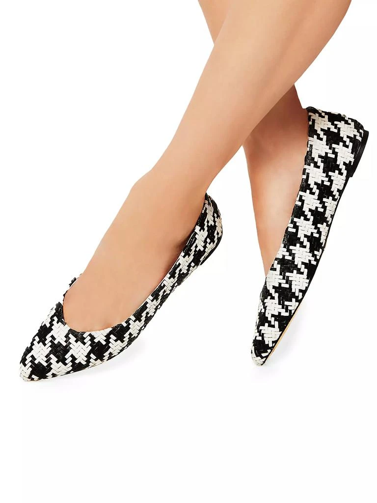 Prota Fiori Camelia Pied De Poule Apple Skin Ballet Flats 5