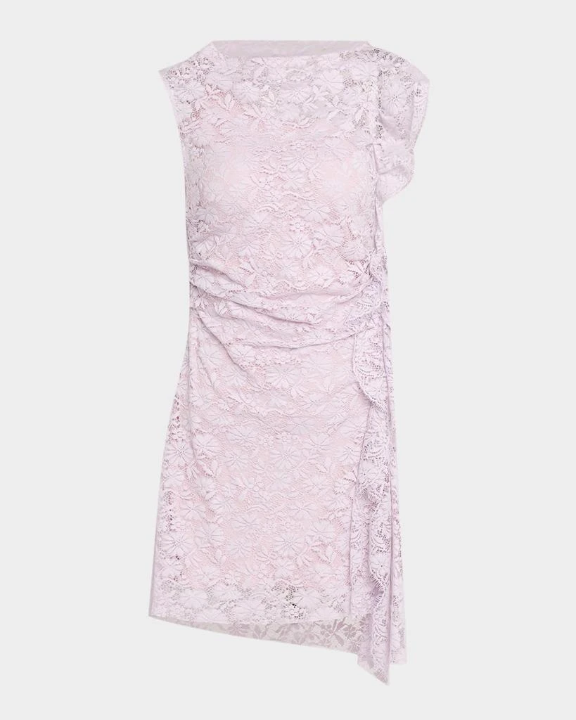 knee length dresses for ladies Rosalie Lace Ruffle Mini Dress White– Selfie Leslie main image 1