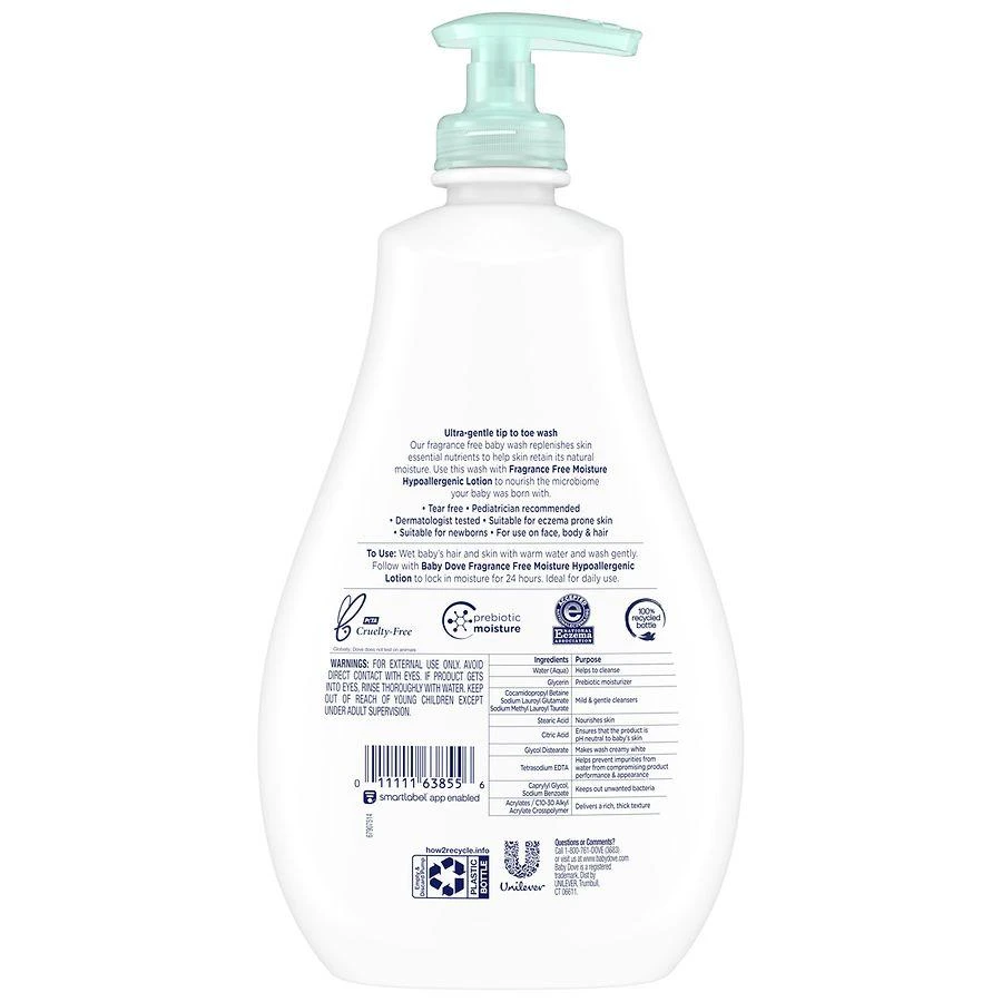 Dove Baby Wash Moisture Fragrance Free 2
