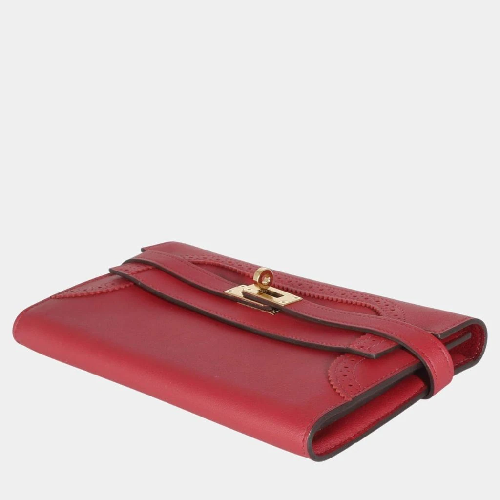 Hermes Hermes Rouge Grenat Swift Ghillies Kelly Longue Wallet GHW 7