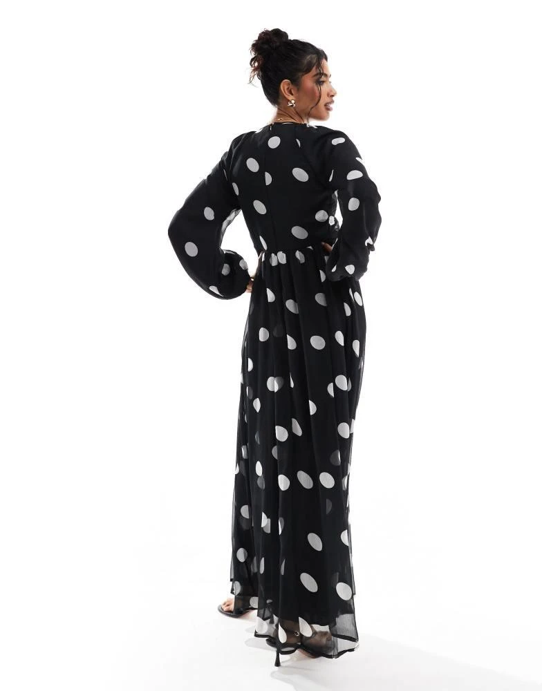 chinese dress ladies Drop Shoulder Balloon Sleeve Maxi Dress  Baci Fashion