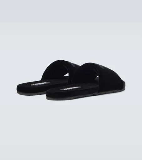 Tom Ford Logo velvet slides 6
