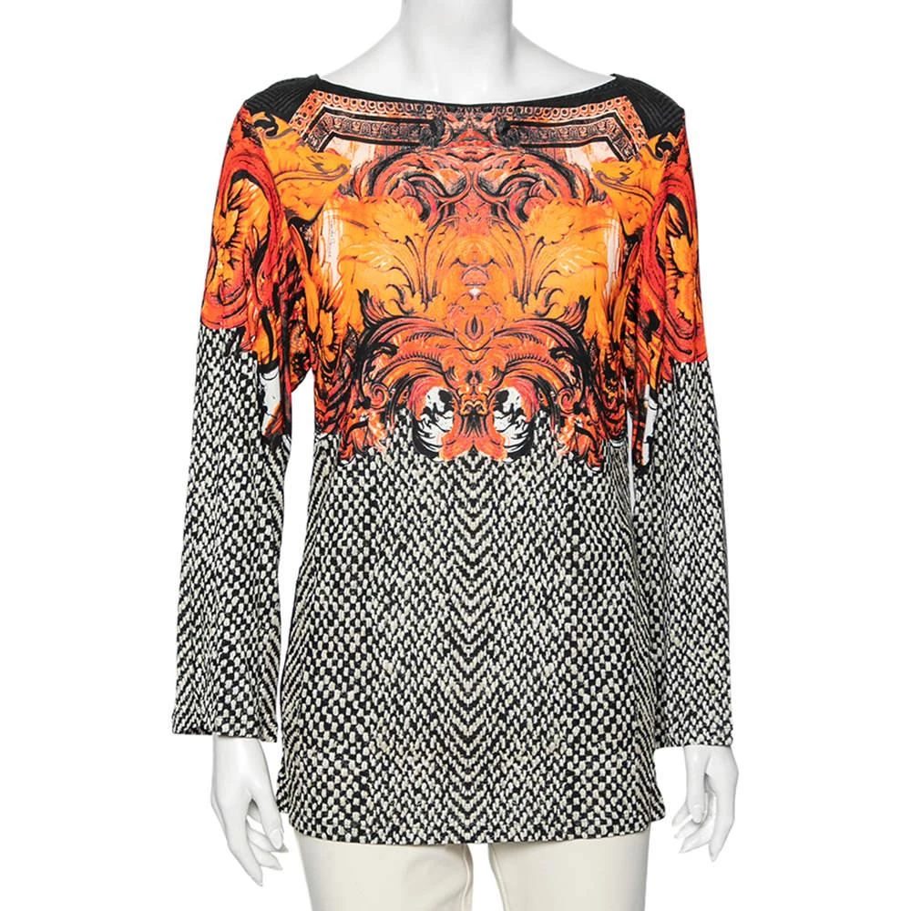 Roberto Cavalli Roberto Cavalli Multicolor Printed Jersey Long Sleeves Top M 1