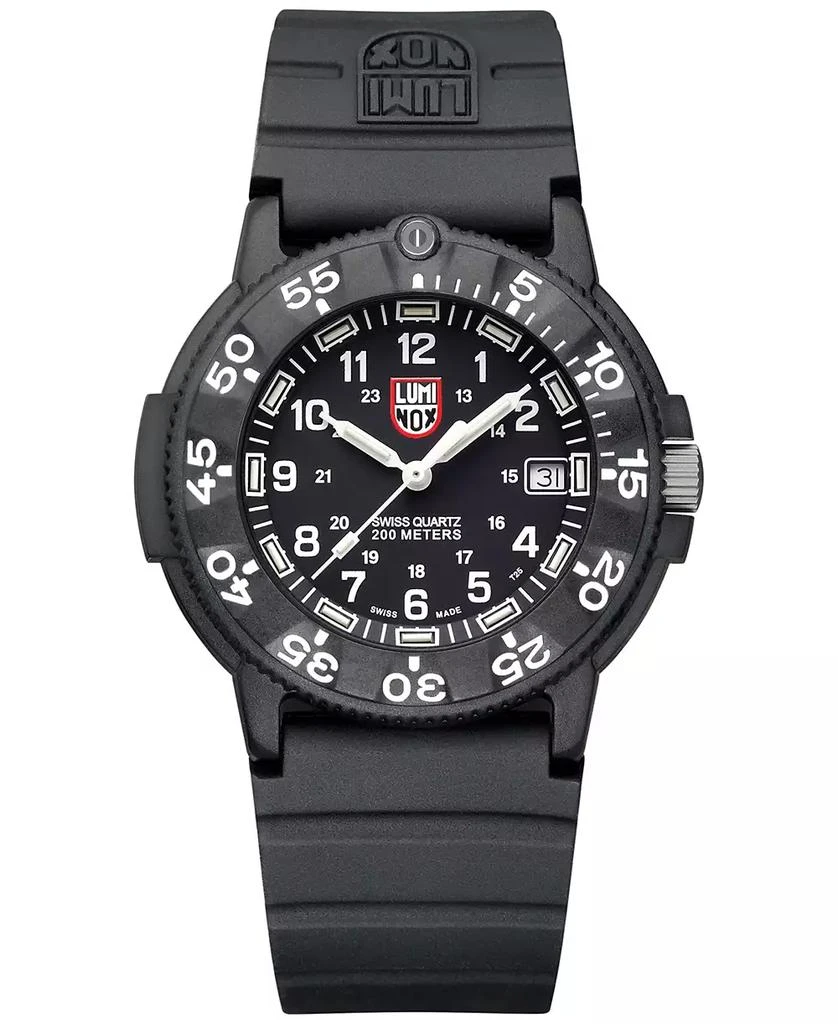 Luminox Men's Swiss Original Navy Seal EVO Series Military Dive Black Rubber Strap Watch 43mm 1