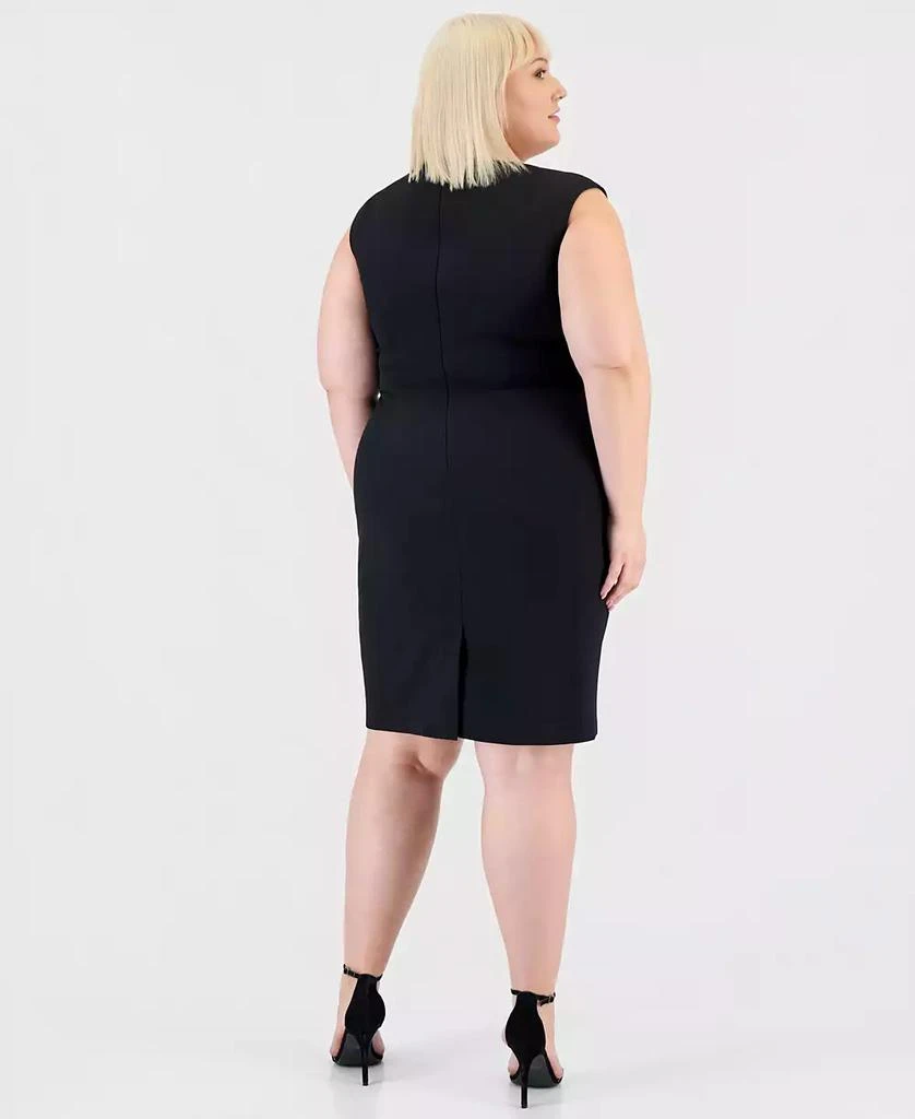 Kasper Plus Size Sleeveless Sheath Dress - Vanilla Ice - Size 22W Kasper Plus Size Sleeveless Sheath Dress - Vanilla Ice - Size 22W