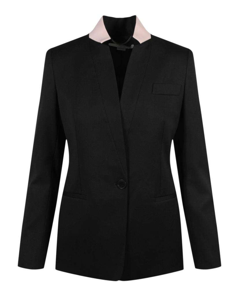 Stella McCartney IVORY WOOL SINGLE-BREASTED JACKET - Jackets