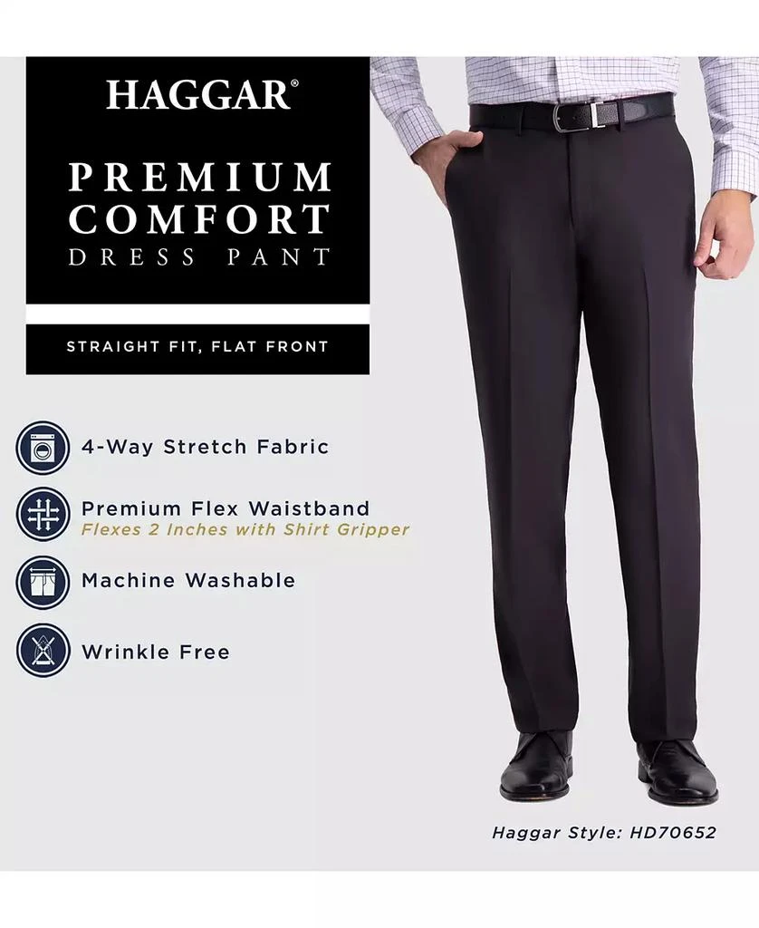 Haggar Men’s Premium Comfort Straight-Fit 4-Way Stretch Wrinkle-Free Flat-Front Dress Pants 7