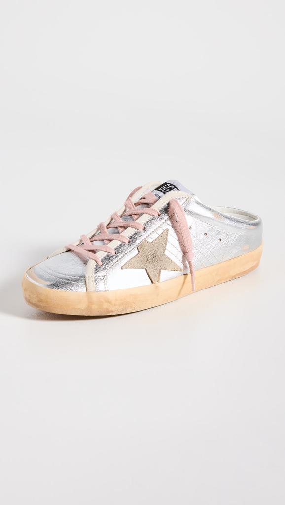 Golden Goose Super-Star Sabot Laminated Upper Suede Sneakers