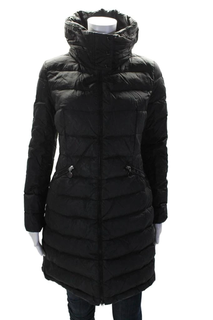 Moncler Womens Black Full Zip Packable Hood Long Sleeve Puffer Coat 1