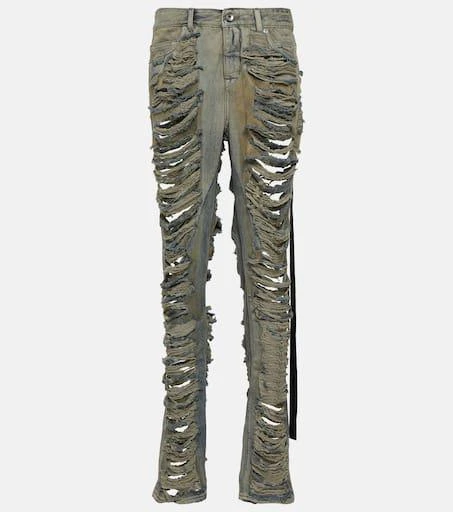 Rick Owens DRKSHDW distressed low-rise jeans 1