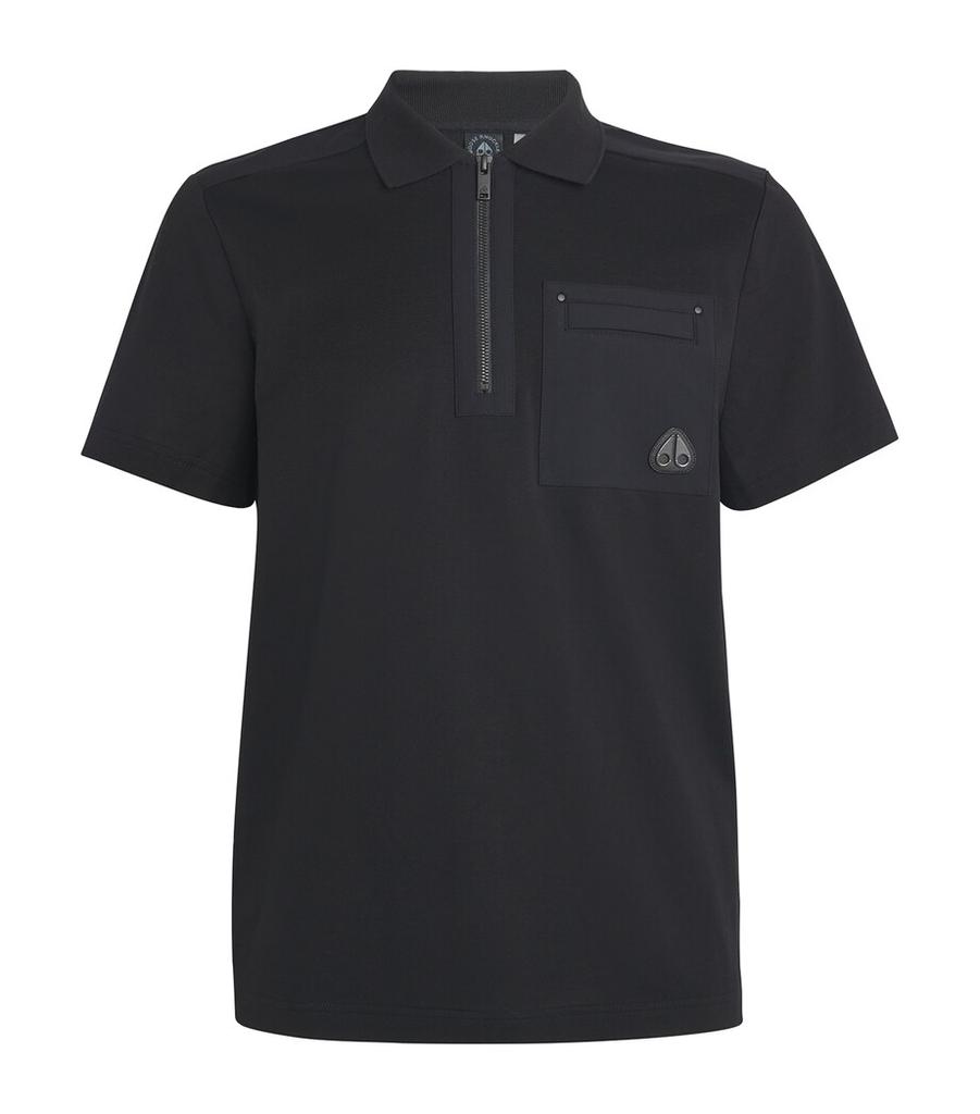 Moose Knuckles Cotton Dalon Chest Pocket Polo Shirt