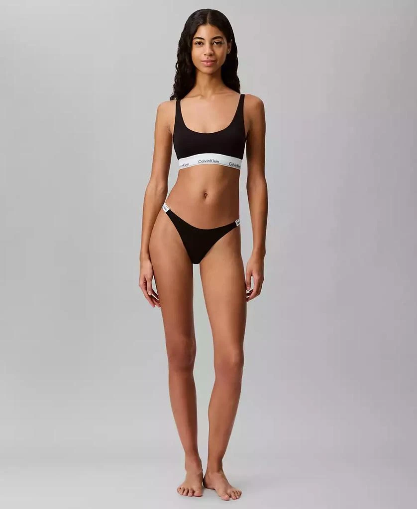 Calvin Klein Women's Modern Logo Dipped String Thong Underwear QD5157 5