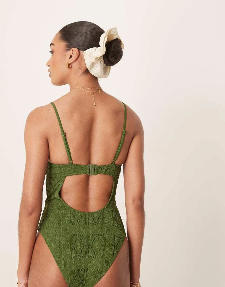 Asos Swimwear Asos Green Bikini Shop ASOS DESIGN Bertie Underwired