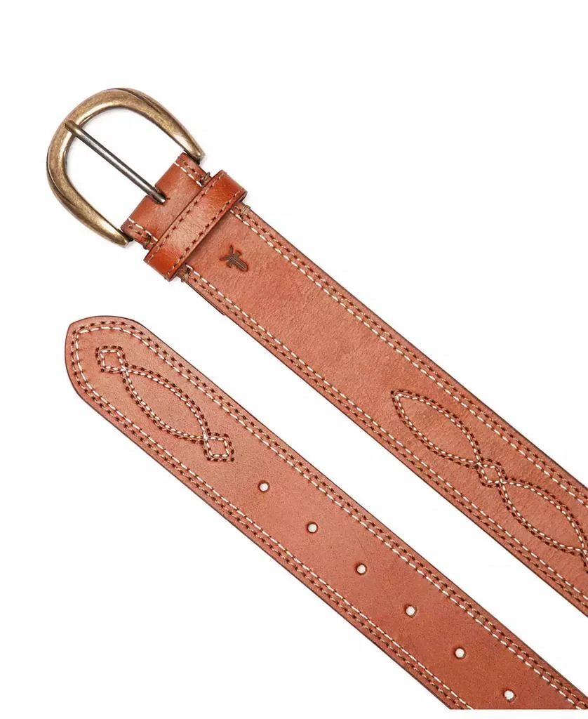 Frye Women's Two-Tone Stitch Belt 3