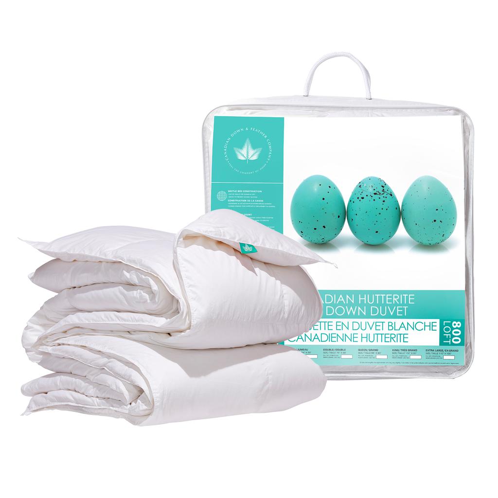 Canadian Down & Feather Company 800 Loft Hutterite White Down Duvet Regular  weight