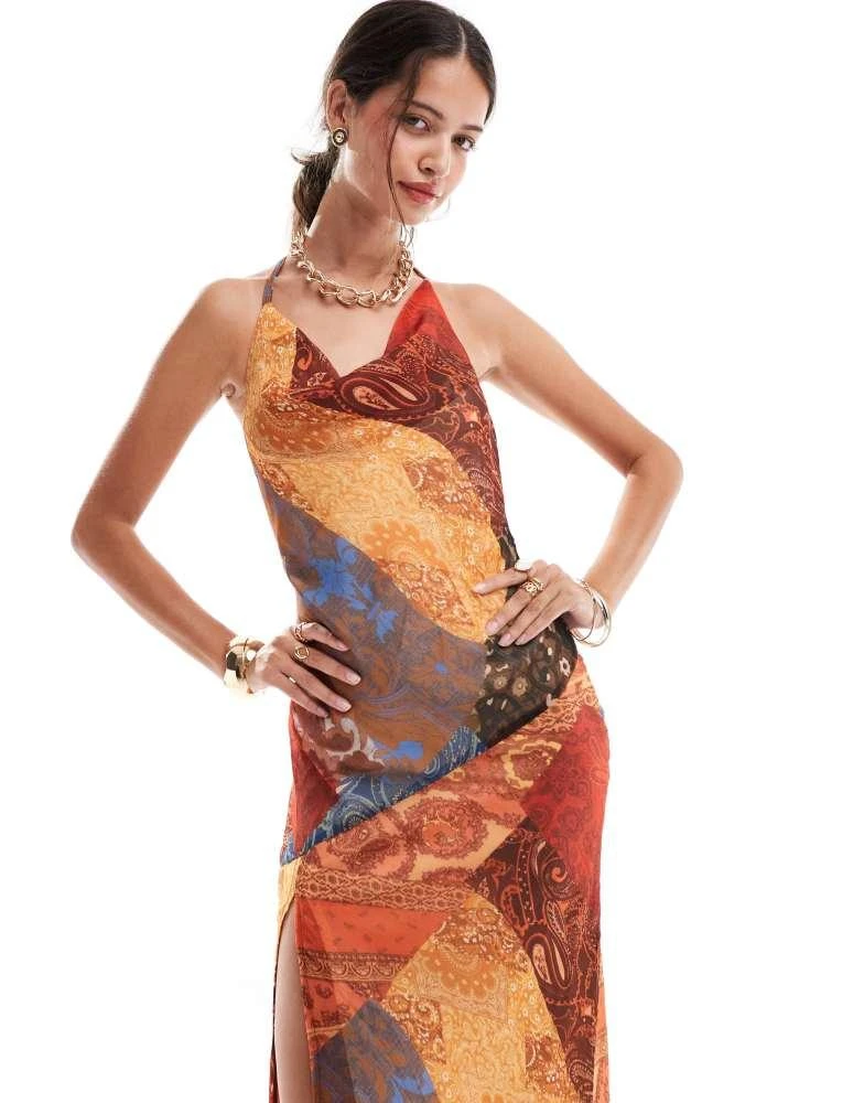 boho style midi dresses Baltic Born Womens Spell Boho Midi Dress | Topaz + Blush Floral