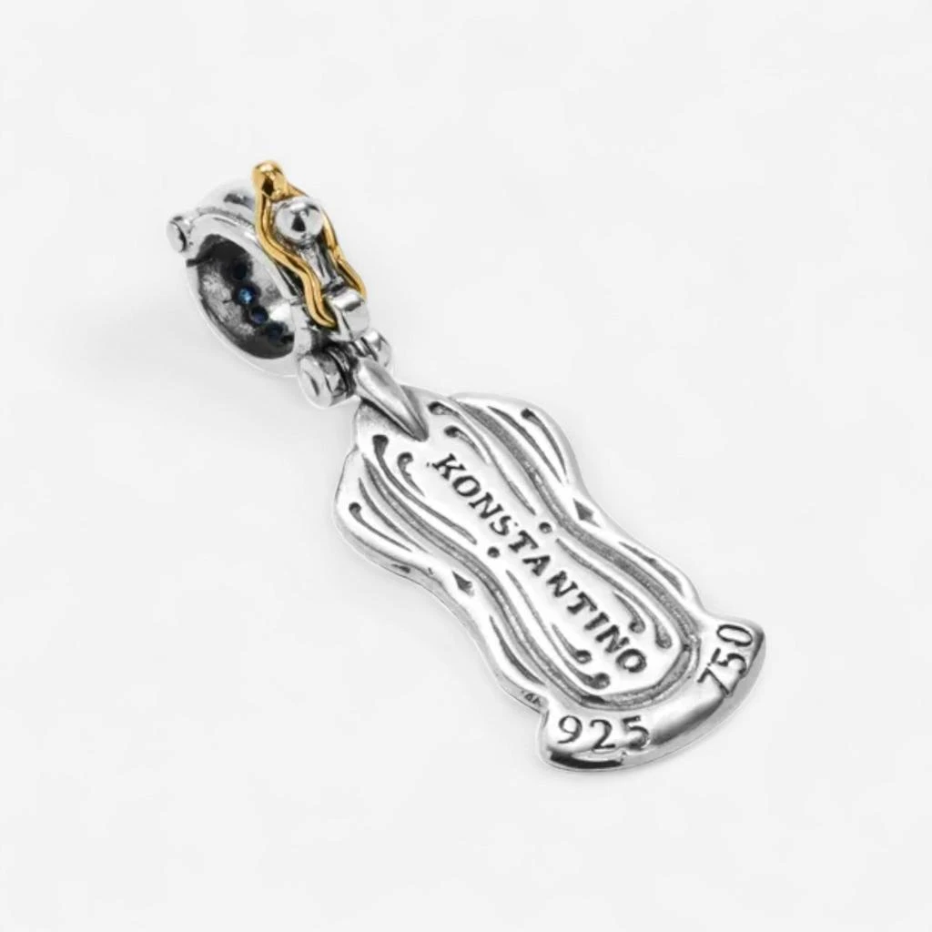 Konstantino Konstantino Dome Sterling Silver & 18K Yellow Gold Corundum Pendant MEKJ739-538 4